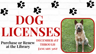 Visit the Orrville Public Library through January 31st, 2022 to purchase or renew your dog licenses.