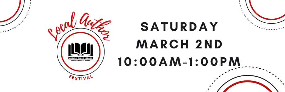 Join us for our 3rd Annual Local Author Festival on Saturday, March 2nd from 10:00am - 1:00pm